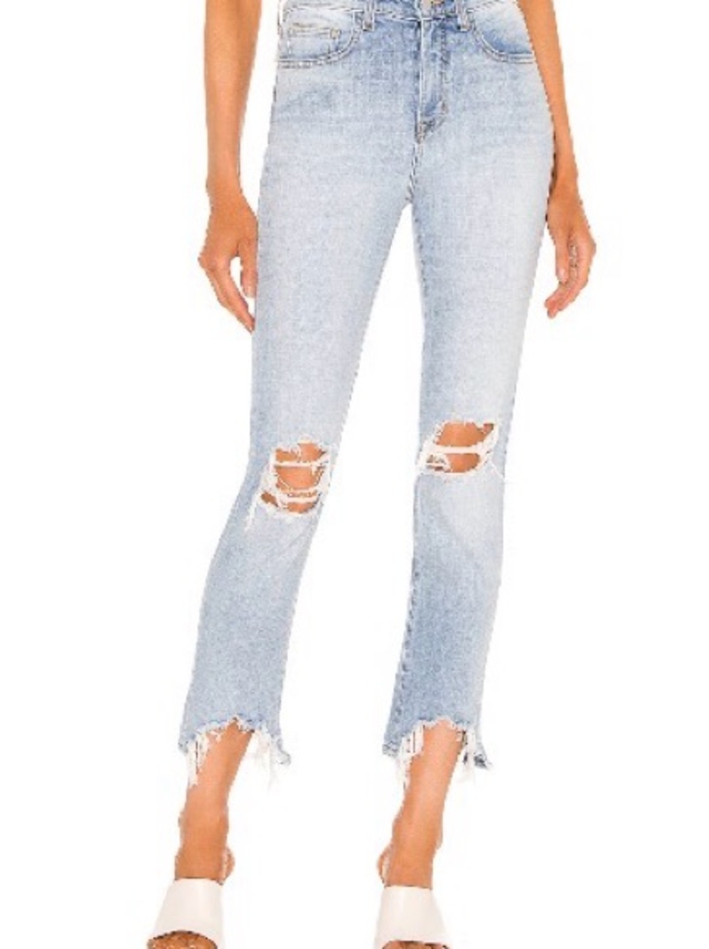 L’AGENCE High Line High Rise  Skinny Destroyed Jeans Classic Brasie 28